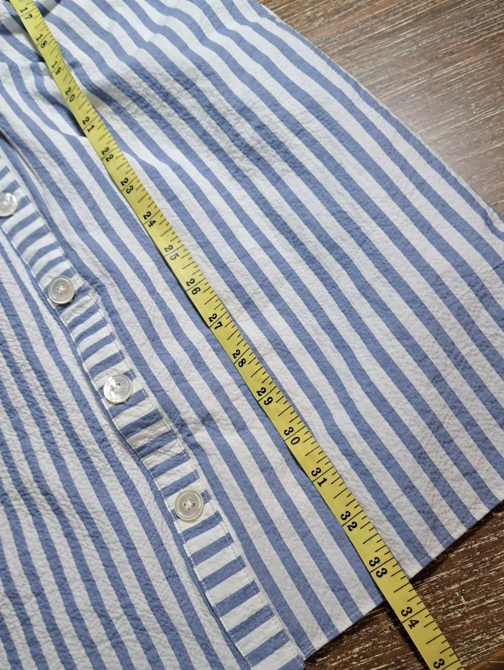 Veronica Beard Women’s Mini Dress Blue  White Stripe Twist-Waist Shirt Cotton XS - Picture 13 of 14